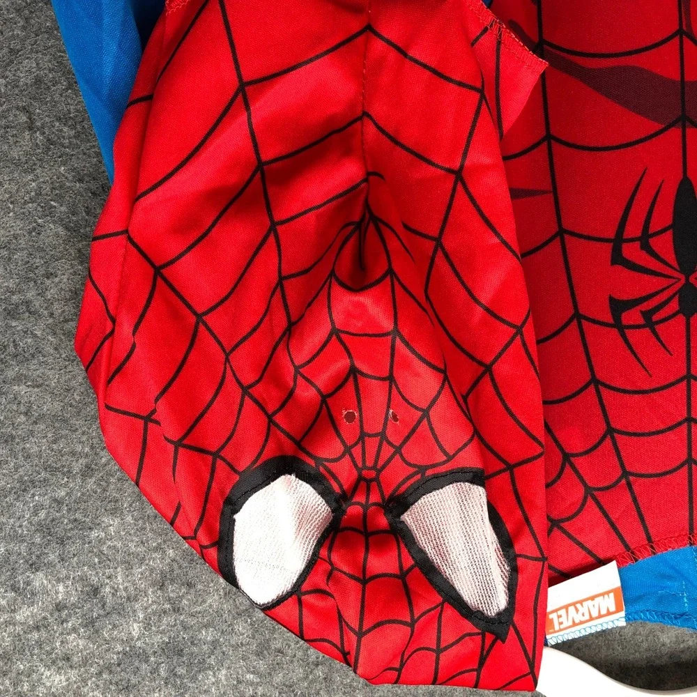 Marvel Spider-Man Boys Costume Size M 7-8 Blue Red Polyester Jumpsuit Mask